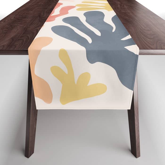 Matisse Cutouts Homage - Abstract Painting Table Runner