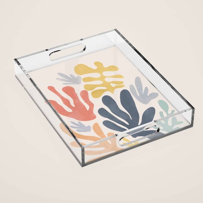 Matisse Cutouts Homage - Abstract Painting Acrylic Tray