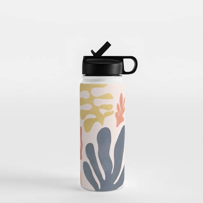 Matisse Cutouts Homage - Abstract Painting Water Bottle