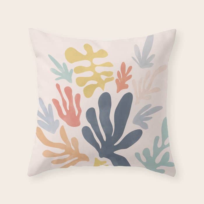 Matisse Cutouts Homage - Abstract Painting Throw Pillow