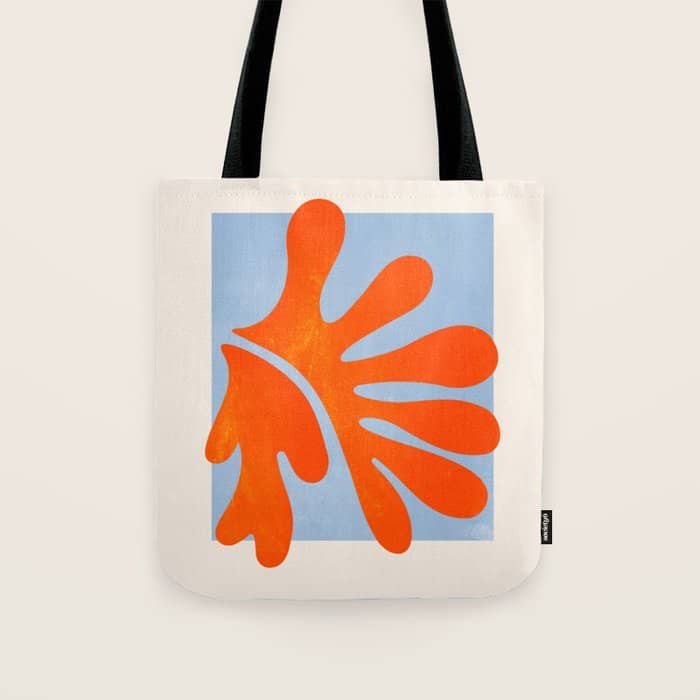 Red Coral Leaf: Matisse Paper Cutouts Ii Tote Bag