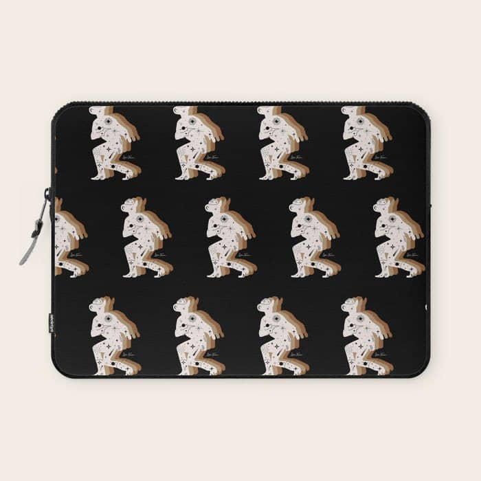 Space Cowboy - Black, White & Camel Laptop Sleeve
