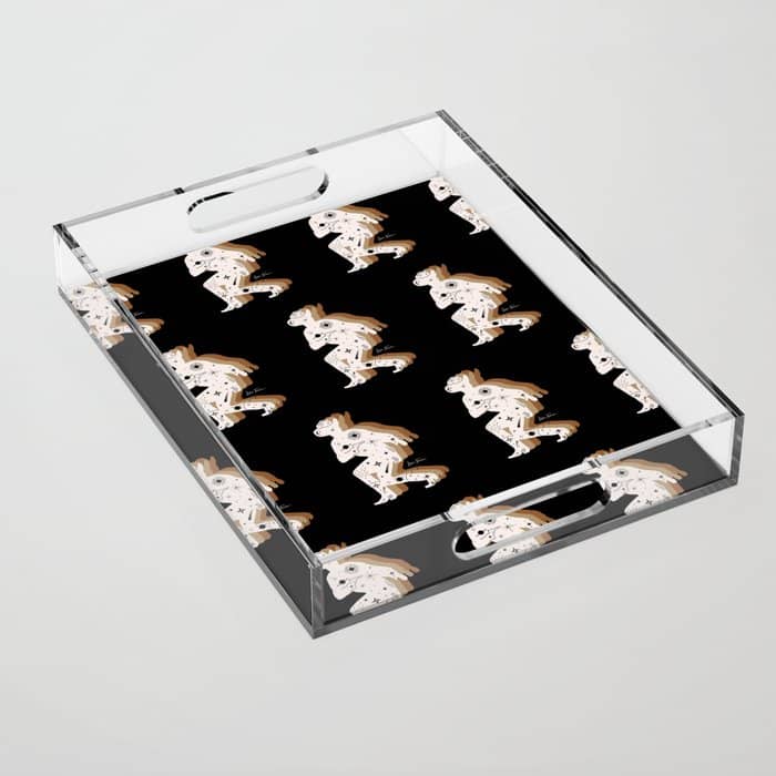 Space Cowboy - Black, White & Camel Acrylic Tray