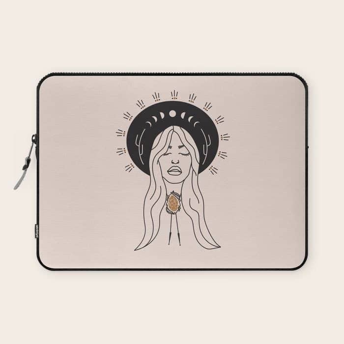 Desert Angel In Black & Cream Laptop Sleeve
