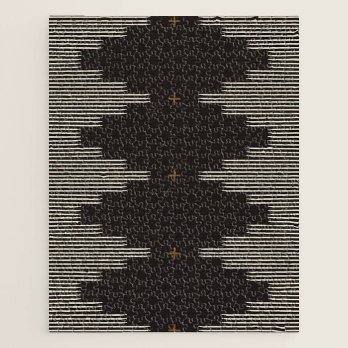 Southwestern Minimalist Black & White Jigsaw Puzzle