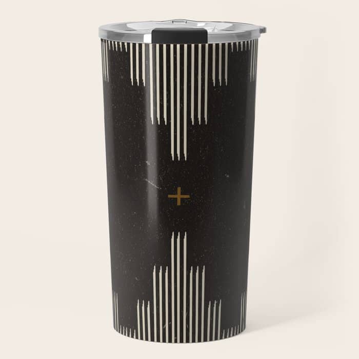 Southwestern Minimalist Black & White Travel Mug