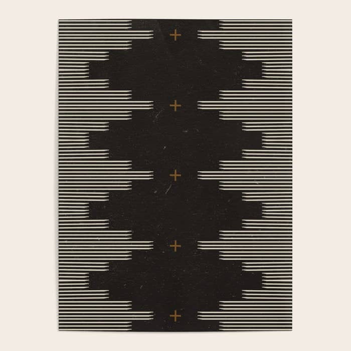 Southwestern Minimalist Black & White Poster