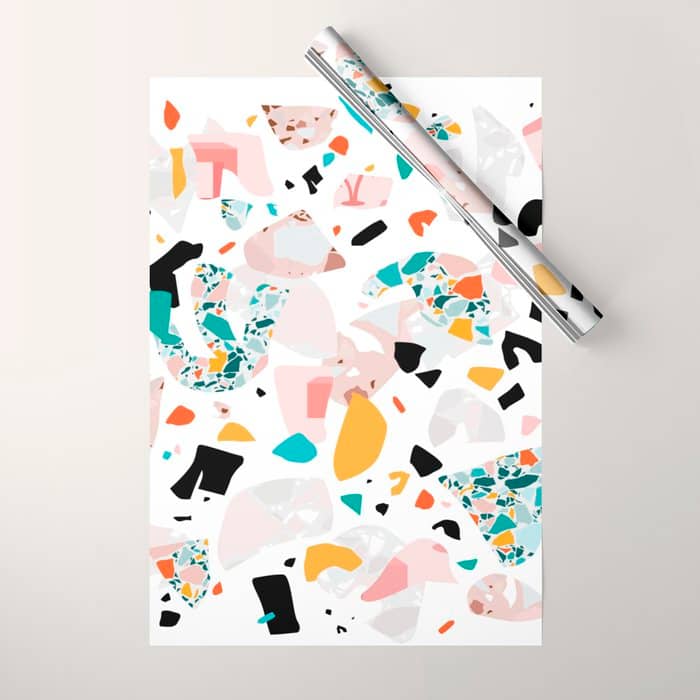 Mixed Mess I. / Collage, Terrazzo, Colorful Wrapping Paper
