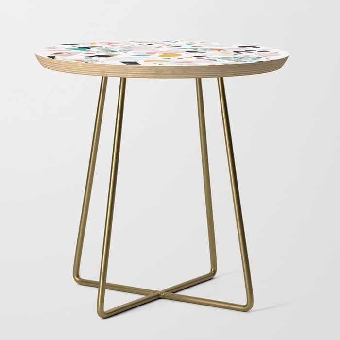 Mixed Mess I. / Collage, Terrazzo, Colorful Side Table