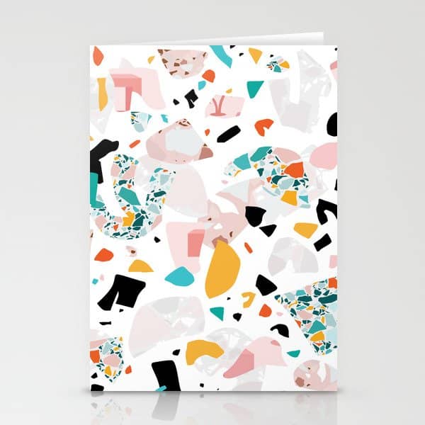 Mixed Mess I. / Collage, Terrazzo, Colorful Stationery Card