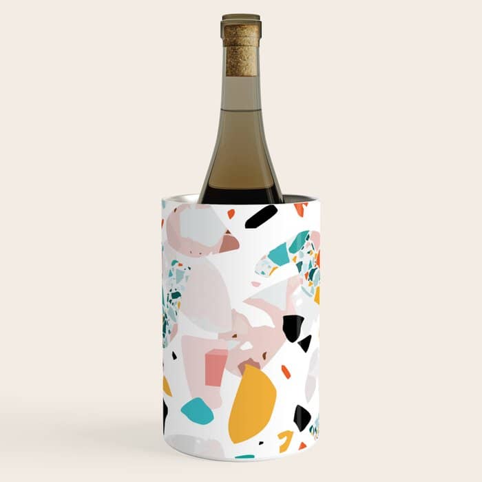 Mixed Mess I. / Collage, Terrazzo, Colorful Wine Chiller