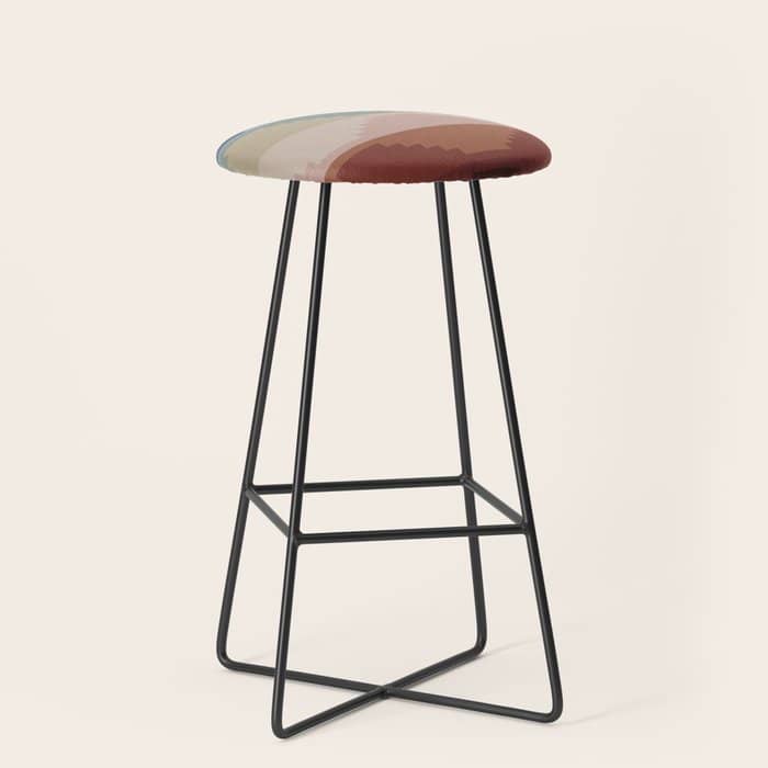 Geometric Aztec Pyramid Pattern Iii Stool