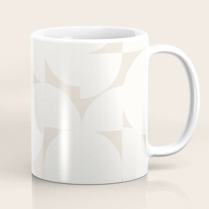 Contemporary Abstract Shapes - Neutral Off White Coffee Mug