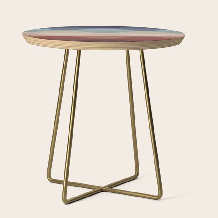 Geometric Aztec Pyramid Pattern Iii Side Table