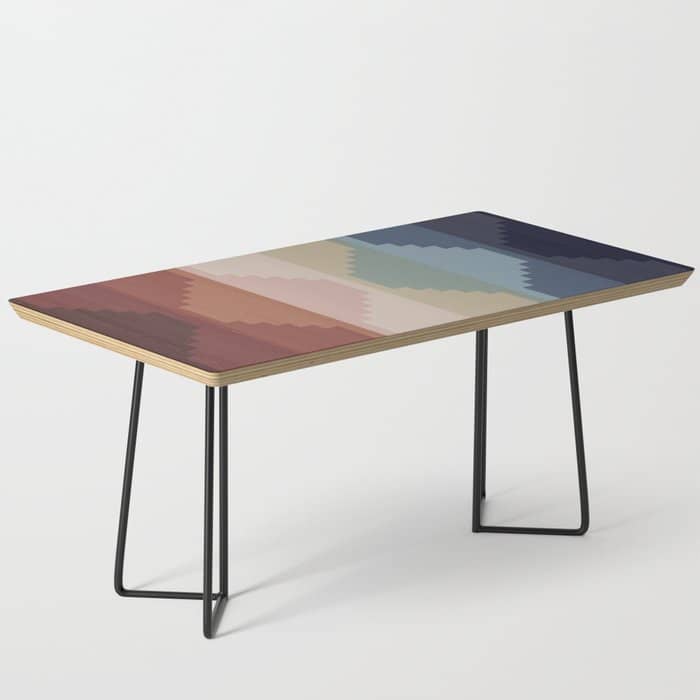 Geometric Aztec Pyramid Pattern Iii Coffee Table