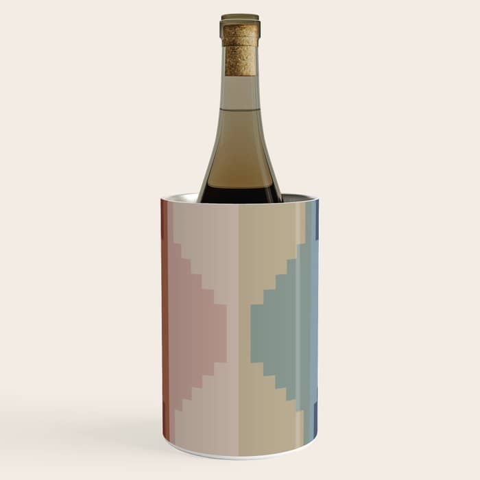 Geometric Aztec Pyramid Pattern Iii Wine Chiller