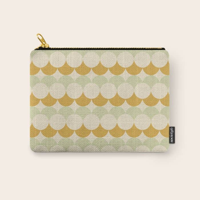 Retro Circular Pattern Iii Carry All Pouch
