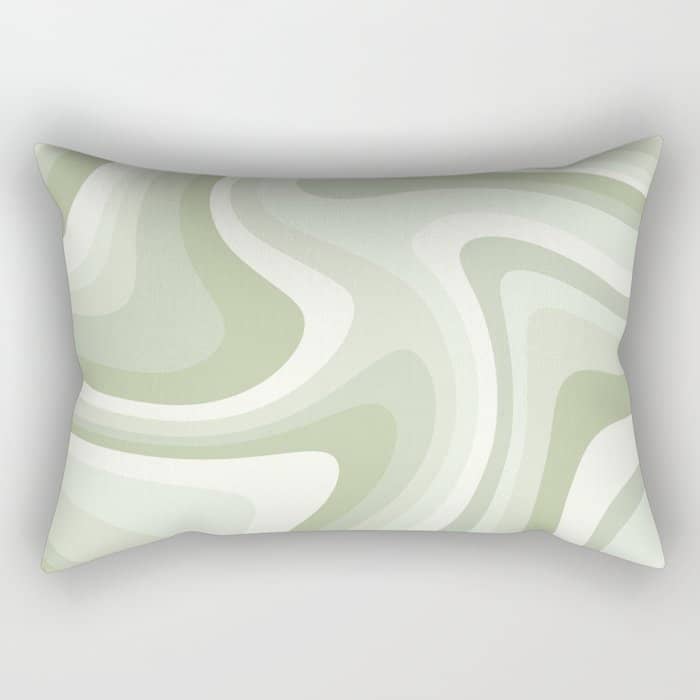 Abstract Wavy Stripes Lxxviii Rectangular Pillow