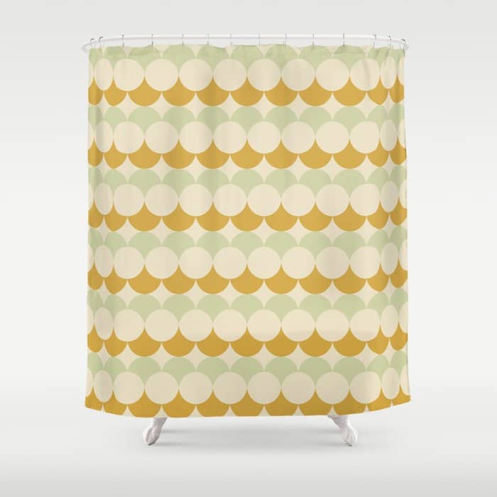 Retro Circular Pattern Iii Shower Curtain