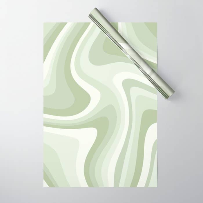 Abstract Wavy Stripes Lxxviii Wrapping Paper