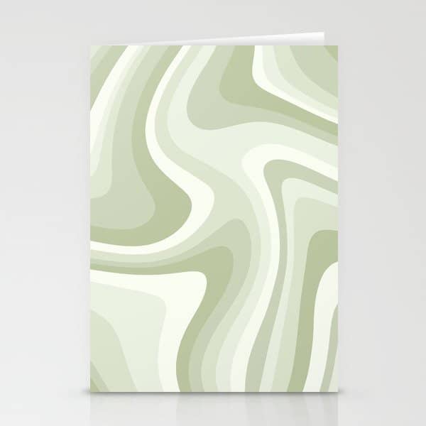 Abstract Wavy Stripes Lxxviii Stationery Card