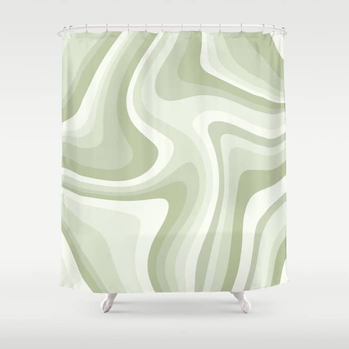 Abstract Wavy Stripes Lxxviii Shower Curtain