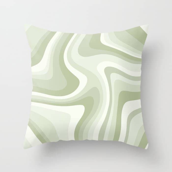Abstract Wavy Stripes Lxxviii Throw Pillow
