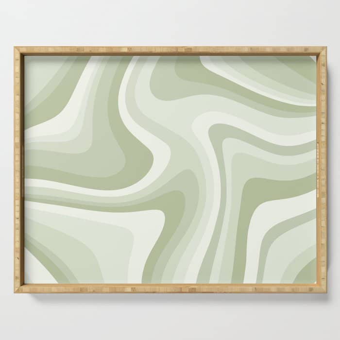 Abstract Wavy Stripes Lxxviii Serving Tray