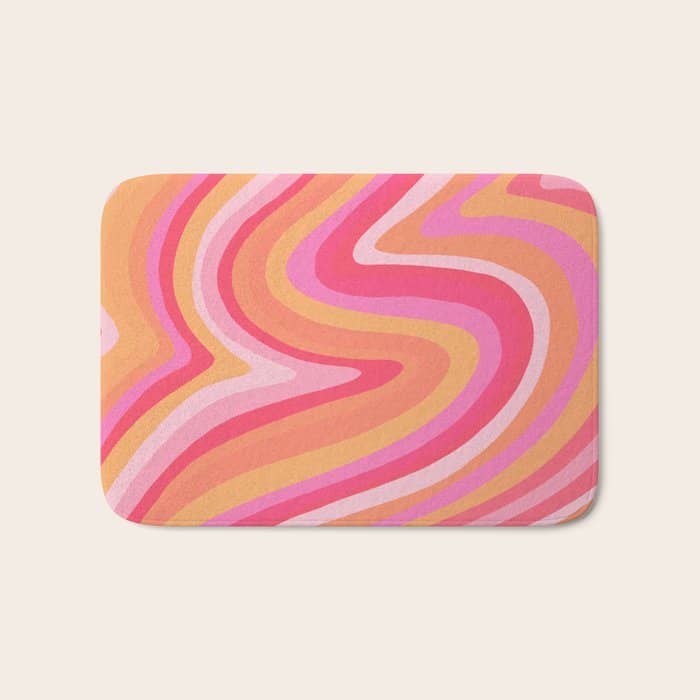 Sunshine Melt - Pink & Peach Palette Bath Mat