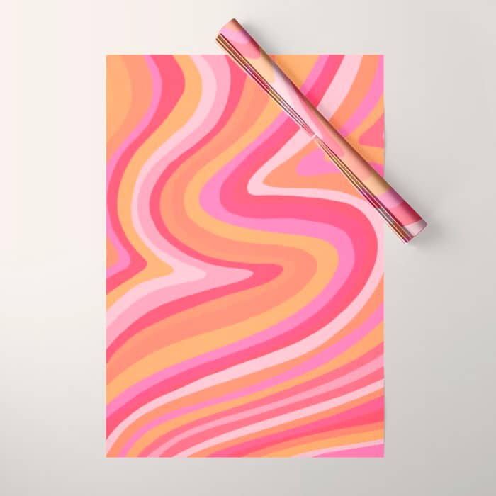 Sunshine Melt - Pink & Peach Palette Wrapping Paper