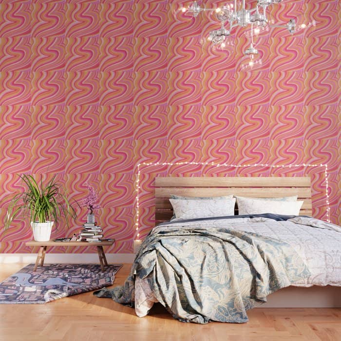 Sunshine Melt - Pink & Peach Palette Wallpaper