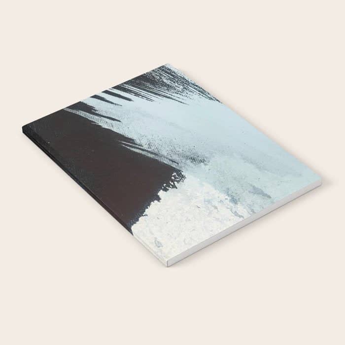 Like A Gentle Hurricane [2]: A Minimal, Abstract Piece In Blues And White By Alyssa Hamilton Art Notebook
