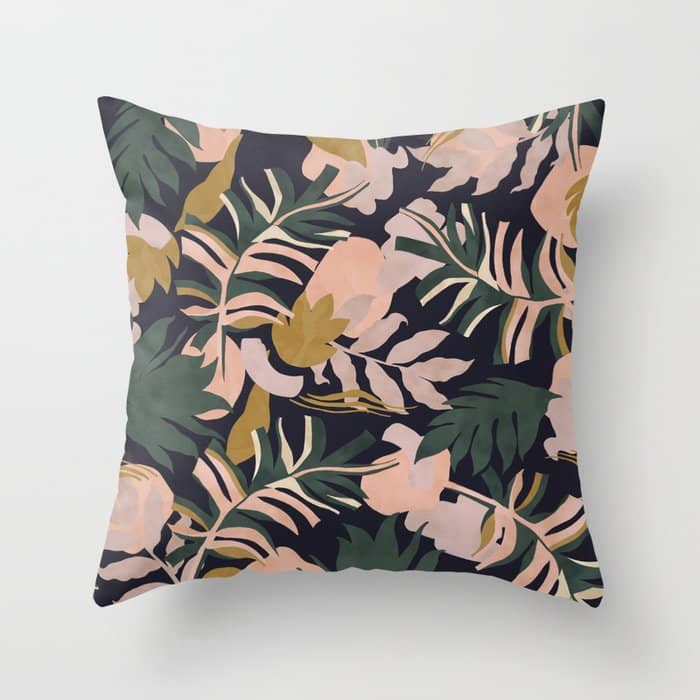Abstract Nature Tropical 34 Throw Pillow