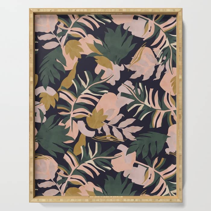 Abstract Nature Tropical 34 Serving Tray