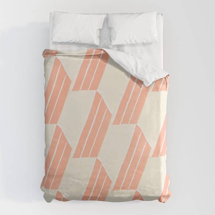Minimalist Series: Pink Hex Tiles Duvet Cover