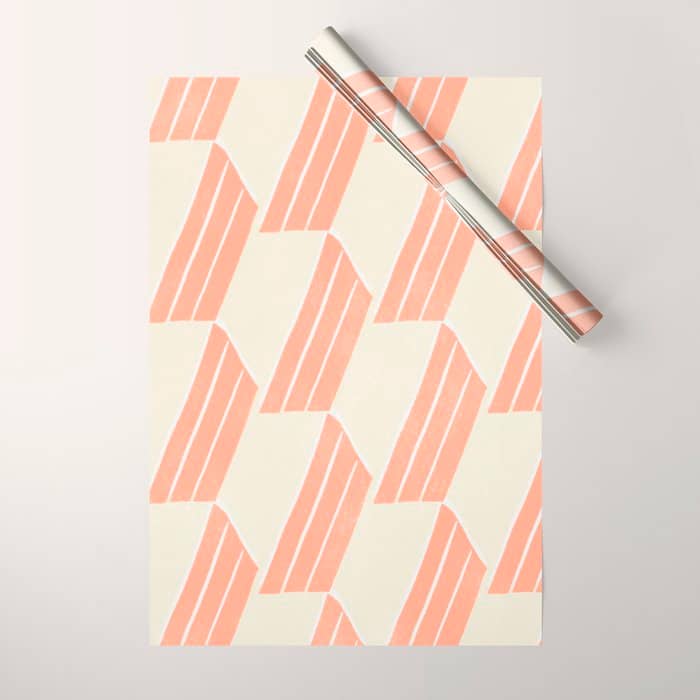 Minimalist Series: Pink Hex Tiles Wrapping Paper