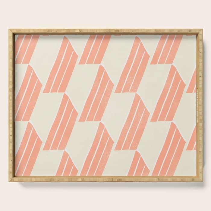 Minimalist Series: Pink Hex Tiles Serving Tray
