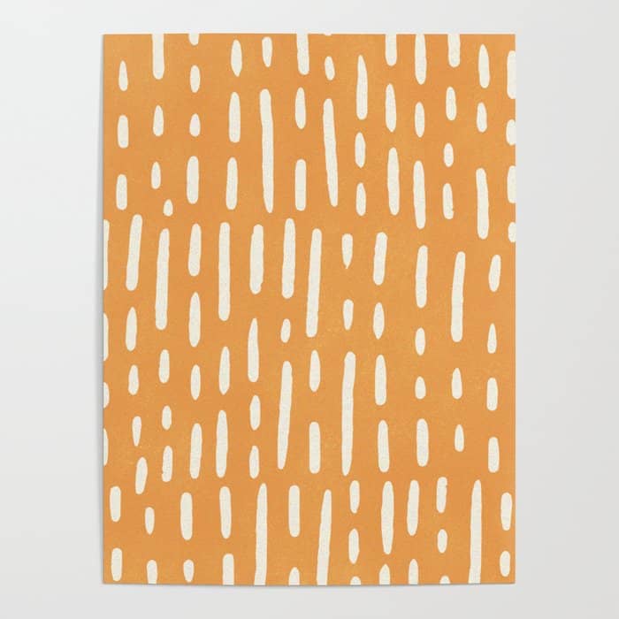 Minimalist Series: Scandi Lines, Orange Poster