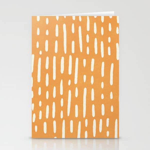 Minimalist Series: Scandi Lines, Orange Stationery Card