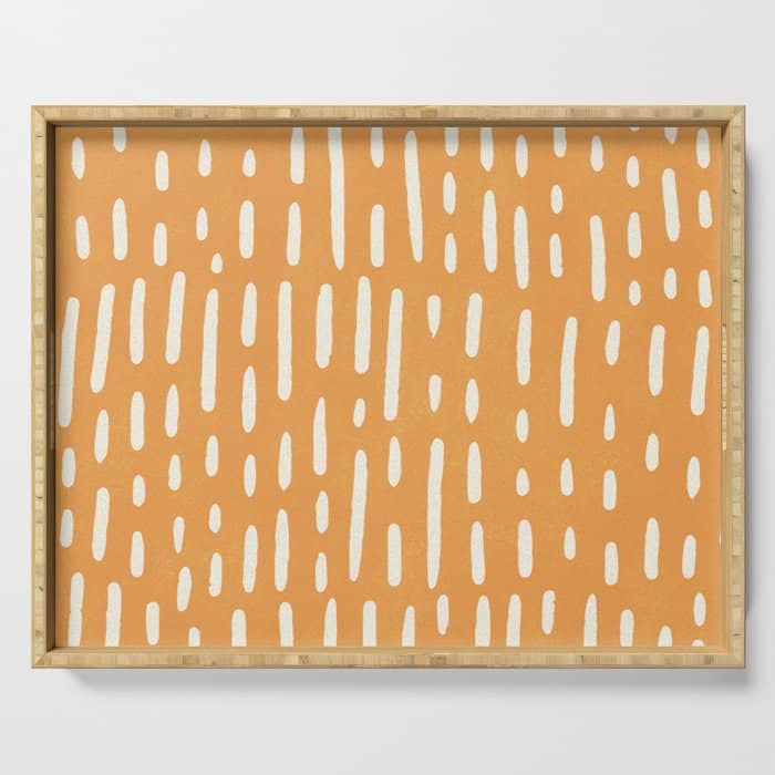 Minimalist Series: Scandi Lines, Orange Serving Tray
