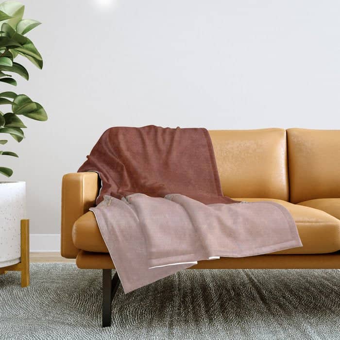 Pink And Red Salt Lake In Italy Throw Blanket