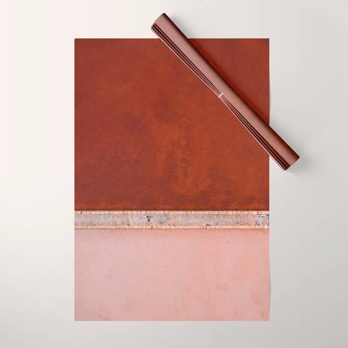 Pink And Red Salt Lake In Italy Wrapping Paper