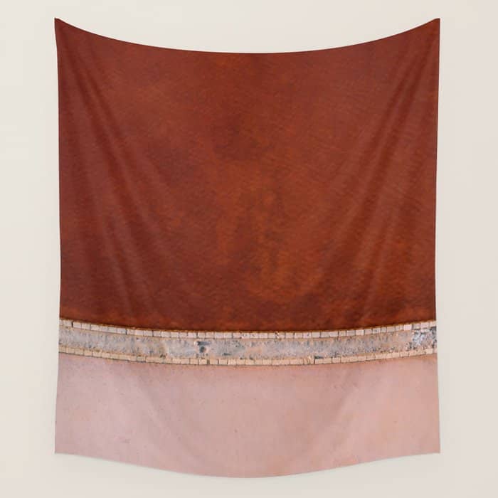 Pink And Red Salt Lake In Italy Wall Tapestry