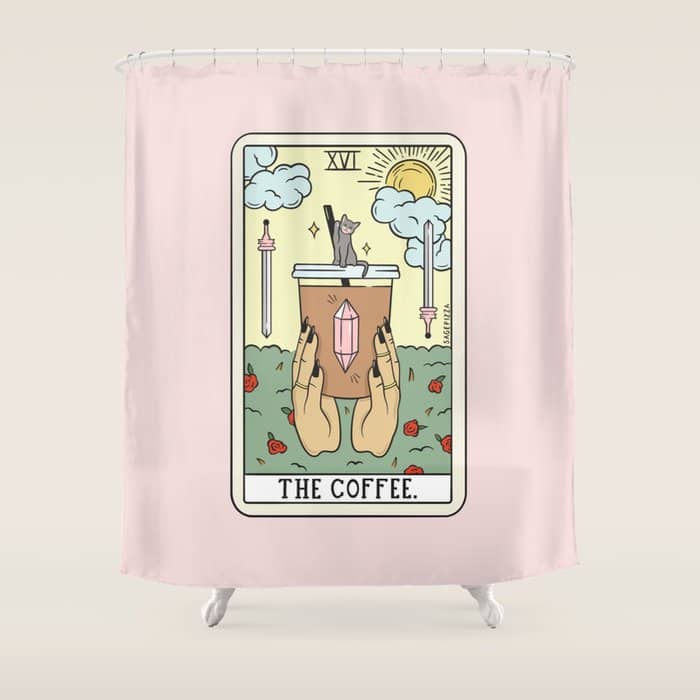 Coffee Reading Updated (Light) Shower Curtain