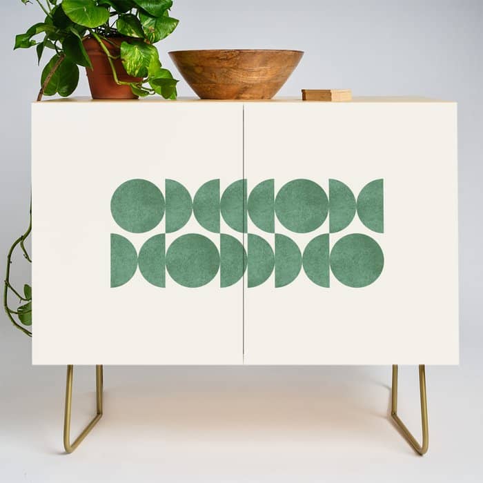Green Retro Scandinavian - Mid Century Modern Credenza