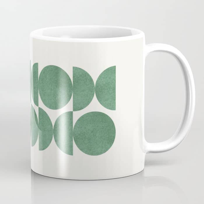 Green Retro Scandinavian - Mid Century Modern Coffee Mug