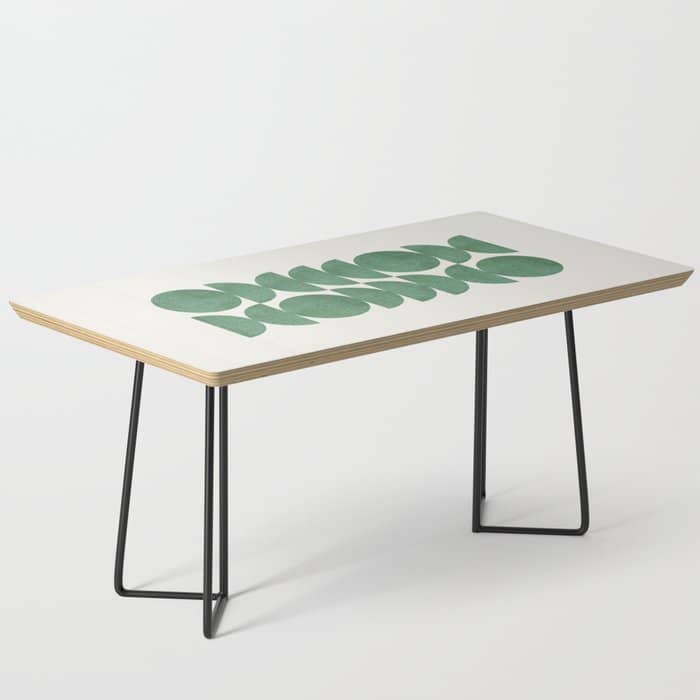 Green Retro Scandinavian - Mid Century Modern Coffee Table