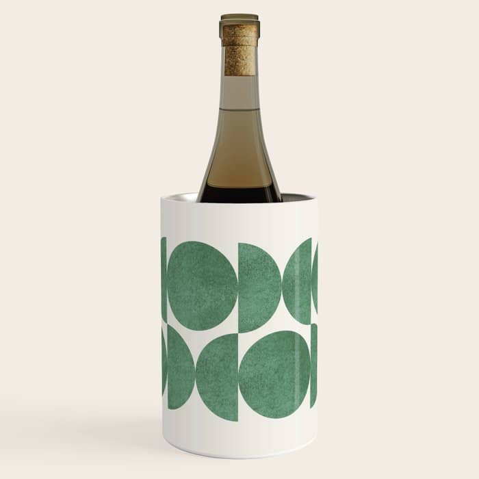 Green Retro Scandinavian - Mid Century Modern Wine Chiller
