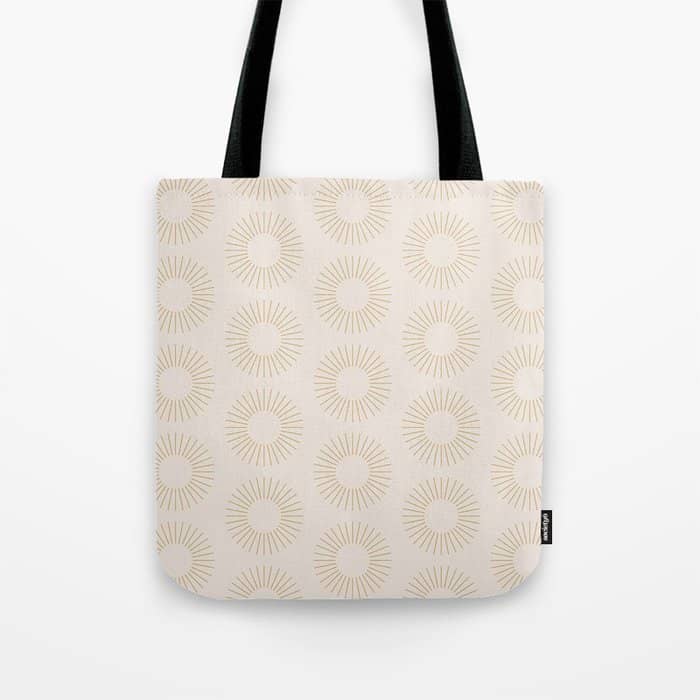 Minimalist Sunray Pattern Xiv Natural Neutral Tote Bag