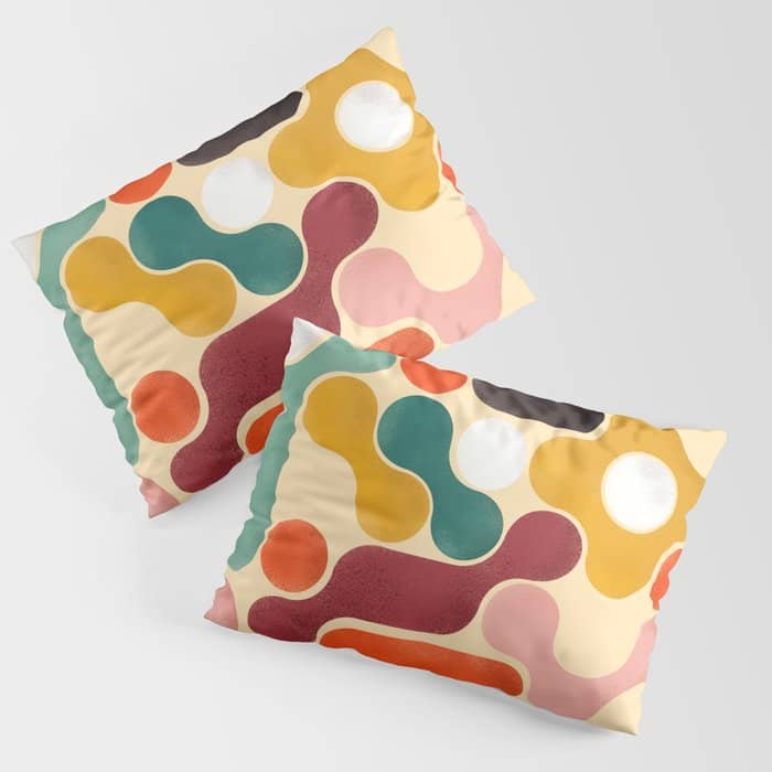 Color Pops - Mid Century Style  Pillow Sham